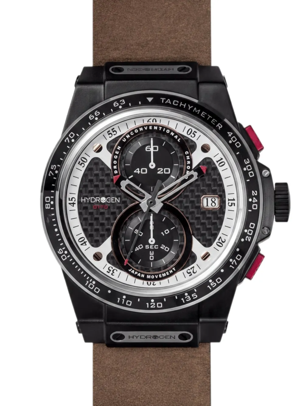 Hydrogen Otto 44mm chronograph tachymeter watch - Nero