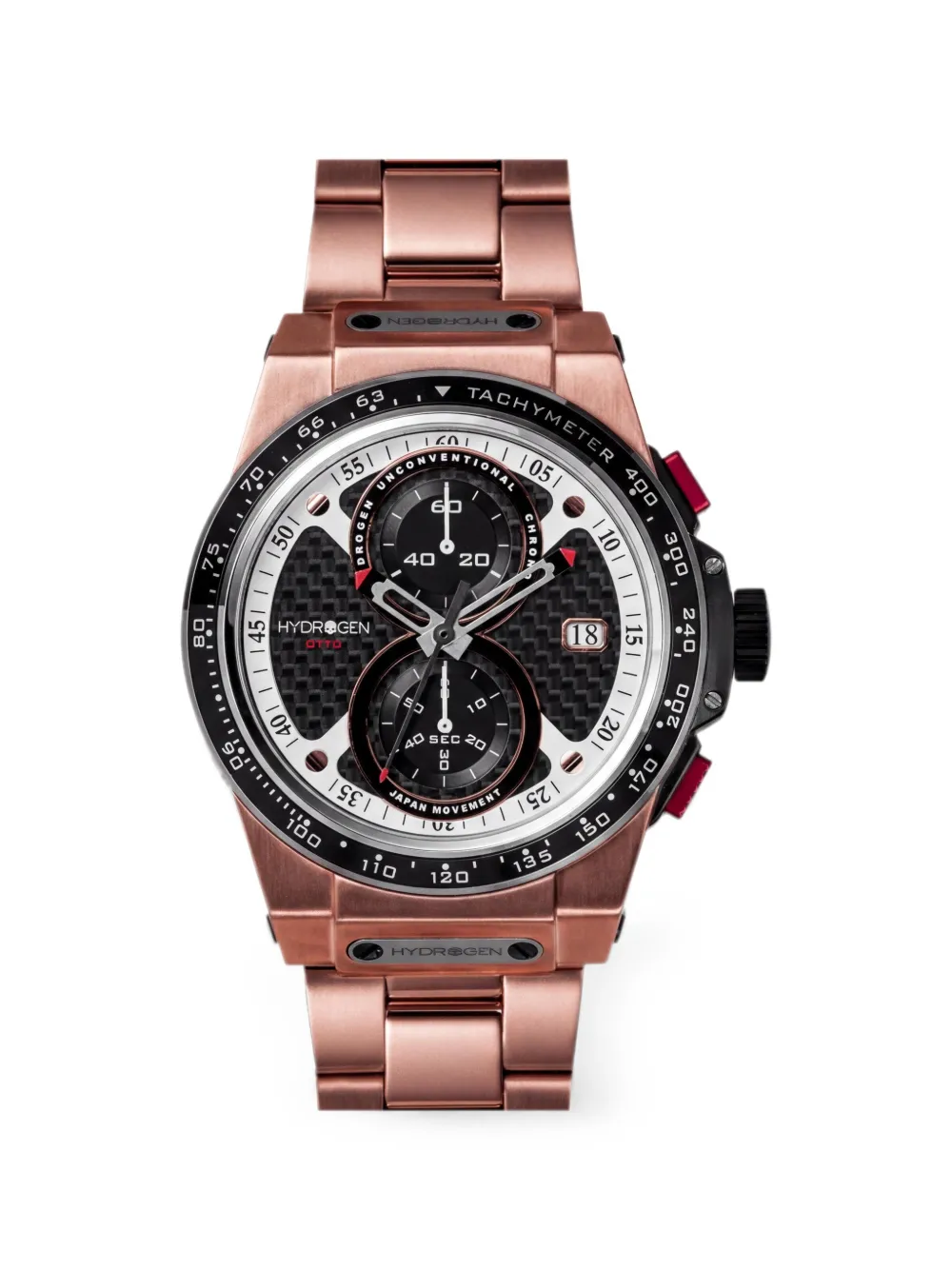 Hydrogen Otto 44mm chronograph watch - Nero