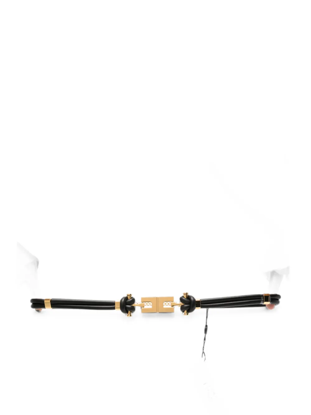 Elisabetta Franchi logo-plaque knotted belt - Nero