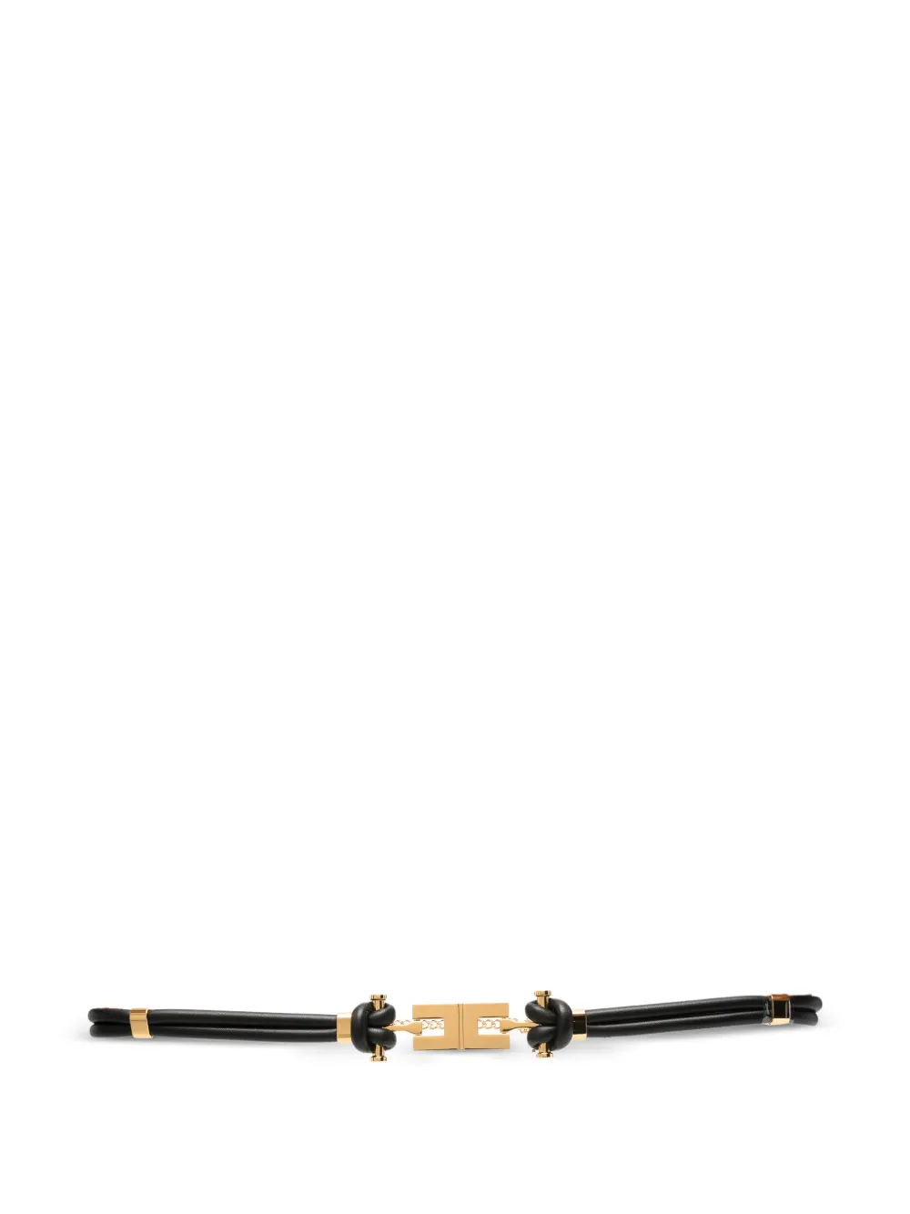 Elisabetta Franchi logo-plaque knotted belt - Nero