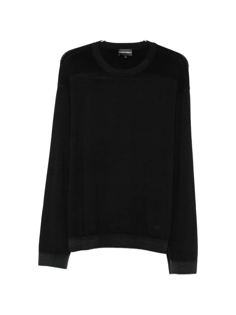 Emporio Armani crew-neck long-sleeve sweater - Nero