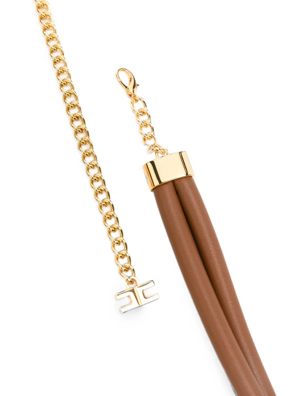 Elisabetta Franchi Riem met logoplakkaat Bruin