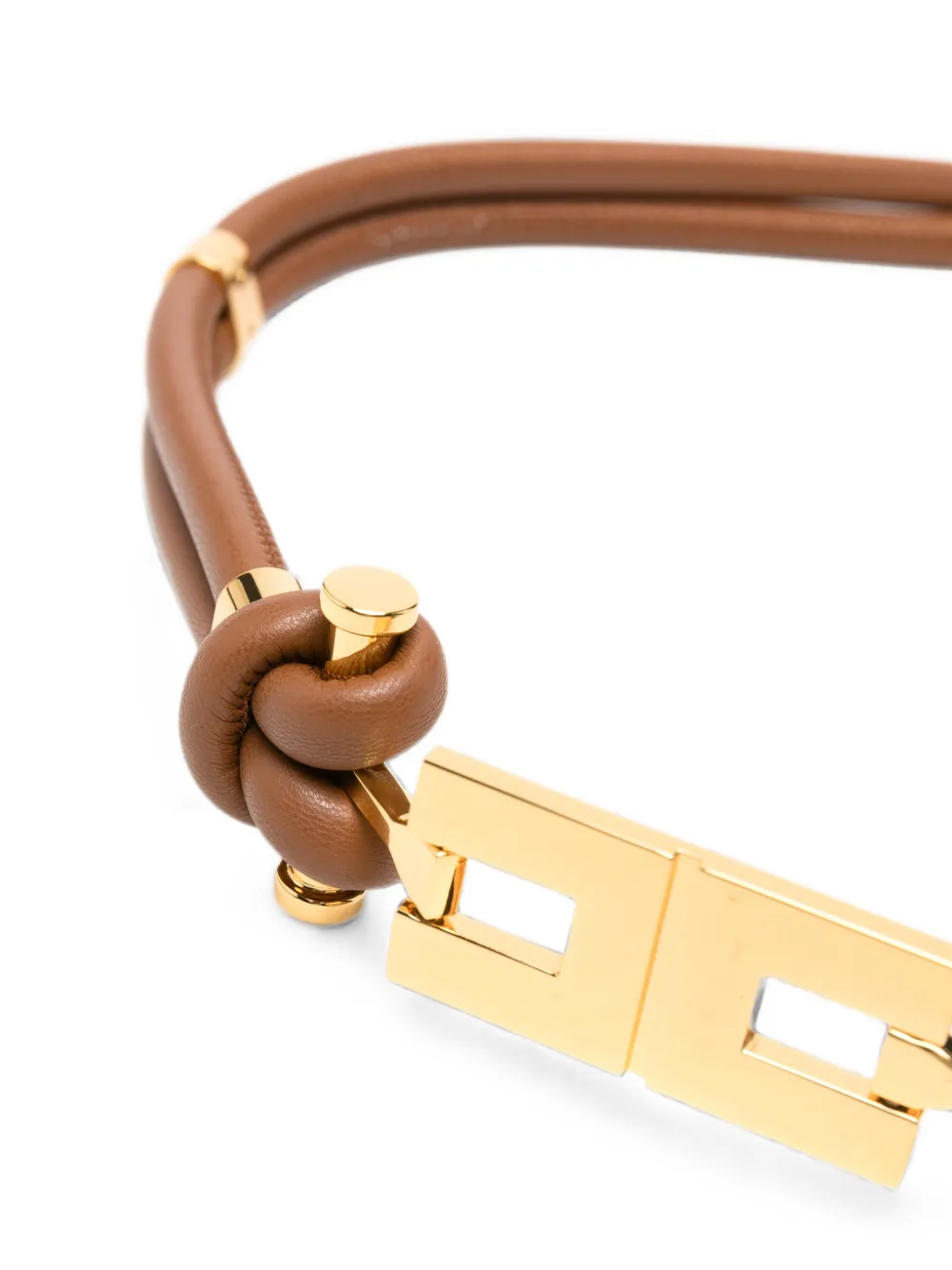 Elisabetta Franchi Riem met logoplakkaat Bruin