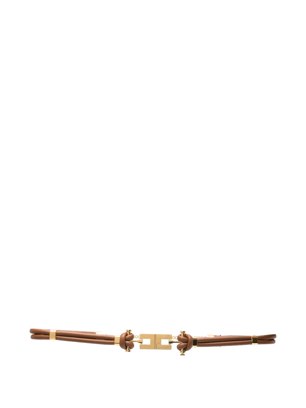 Elisabetta Franchi logo-plaque knotted belt - Marrone
