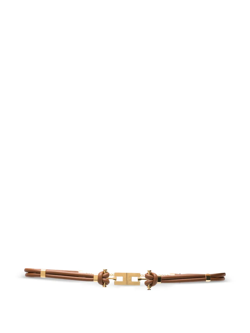 Elisabetta Franchi logo-plaque knotted belt - Marrone