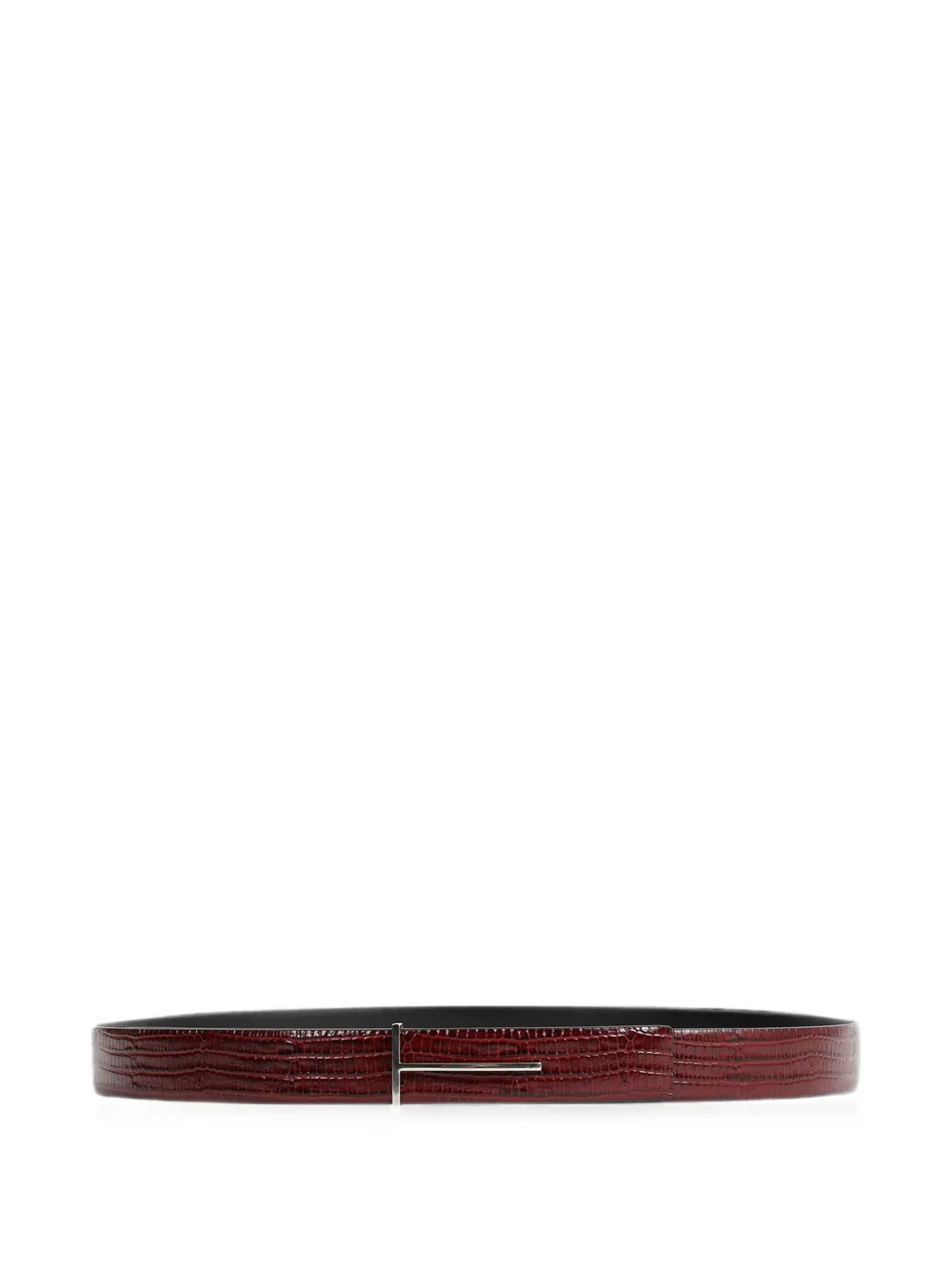 TOM FORD printed tejus reversible T belt - Rosso