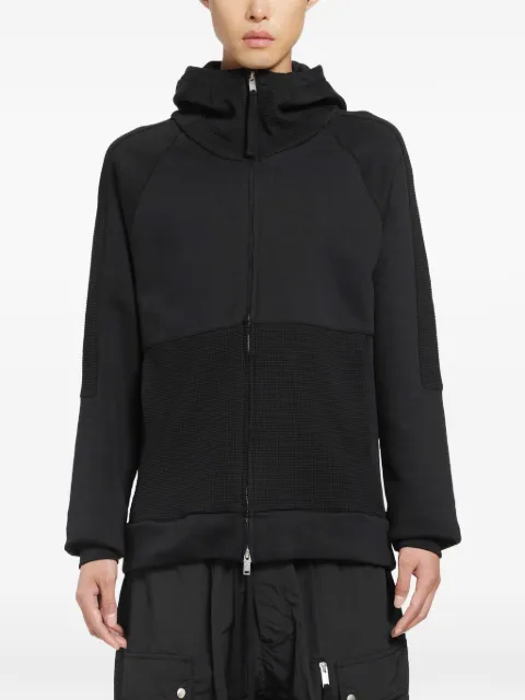 Thom Krom zip-up panelled hoodie