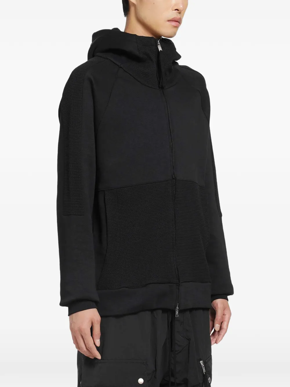 Thom Krom Hoodie met vlakken Zwart