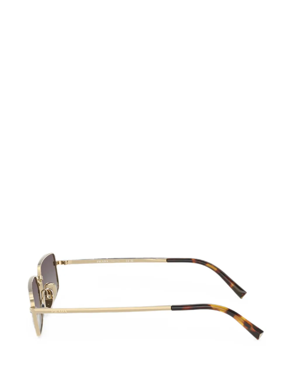 Prada Eyewear Zonnebril met rechthoekig montuur Goud