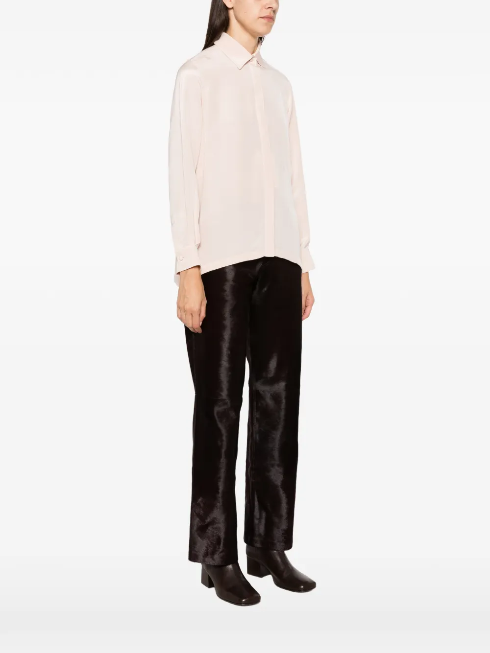 Max Mara Shirtjack met verborgen sluiting Beige