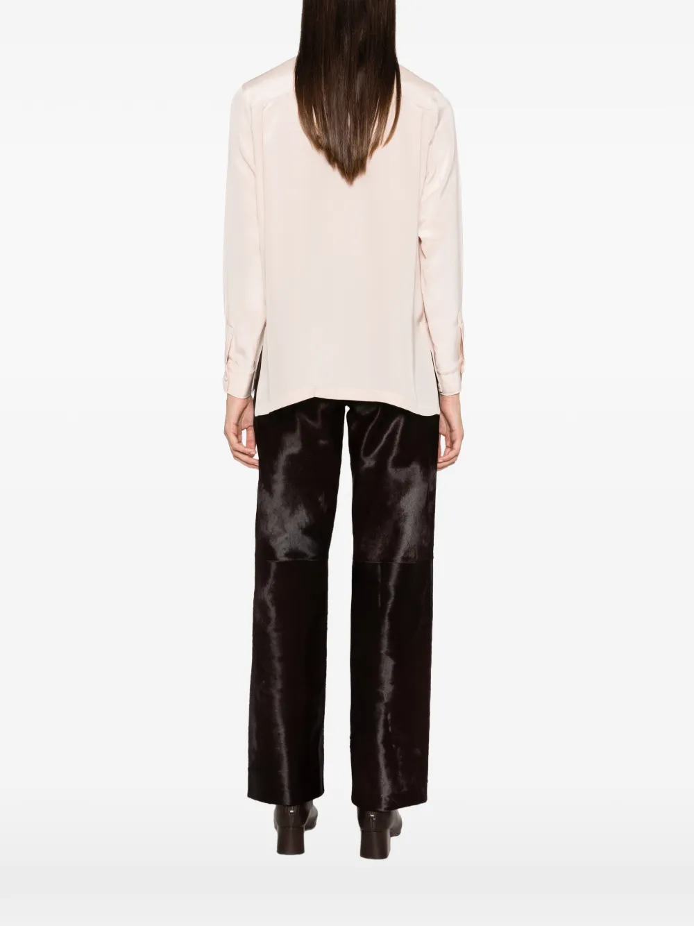 Max Mara Shirtjack met verborgen sluiting Beige