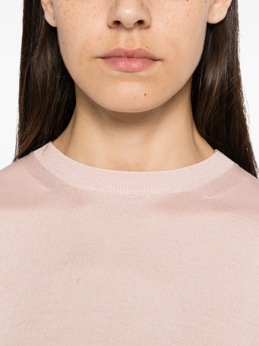 Max Mara short-sleeve knit T-shirt Roze