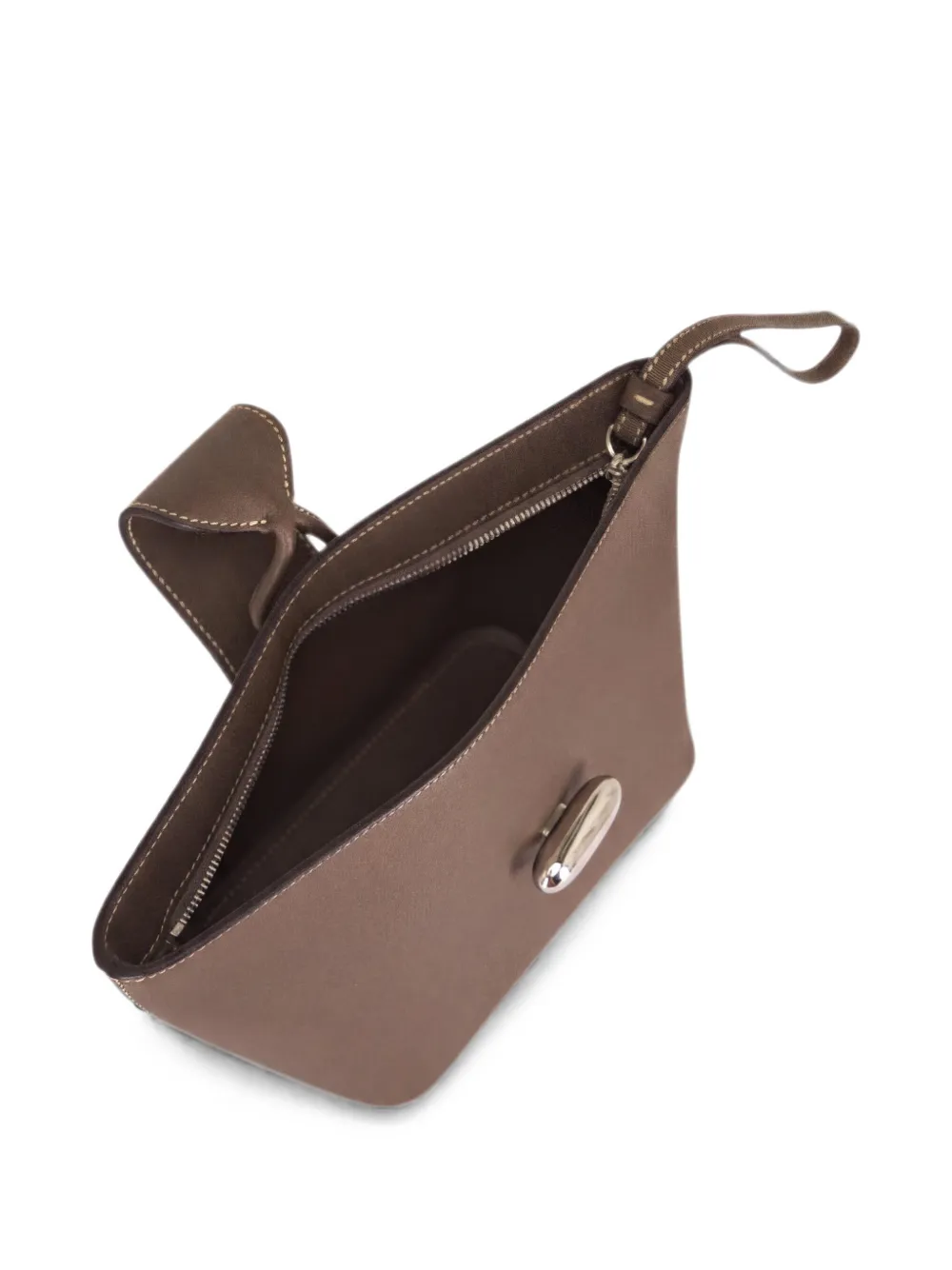 Savette Kleine Anello clutch van bewerkt leer Bruin