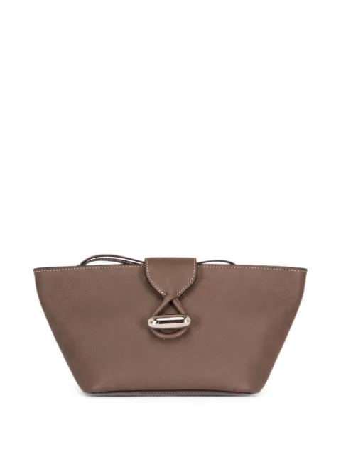 Savette  small Anello grainy leather clutch bag