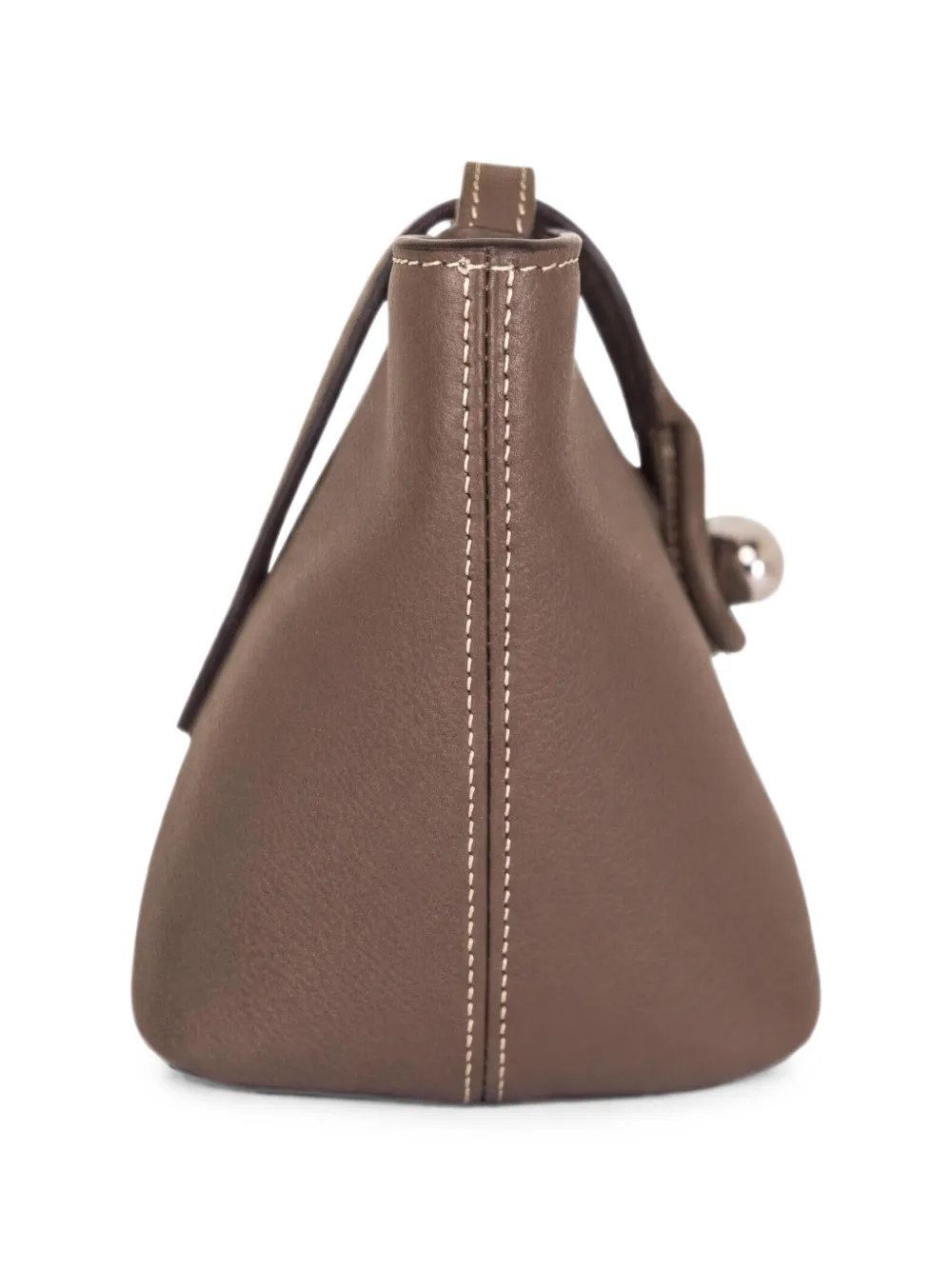 Savette Kleine Anello clutch van bewerkt leer Bruin