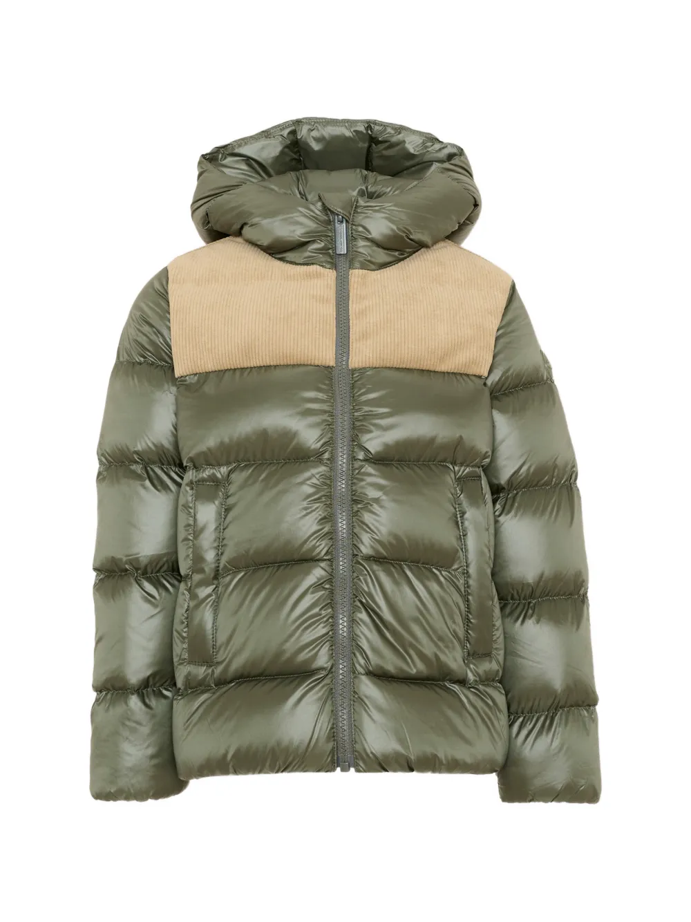 Colmar Kids corduroy-panel quilted jacket - Verde