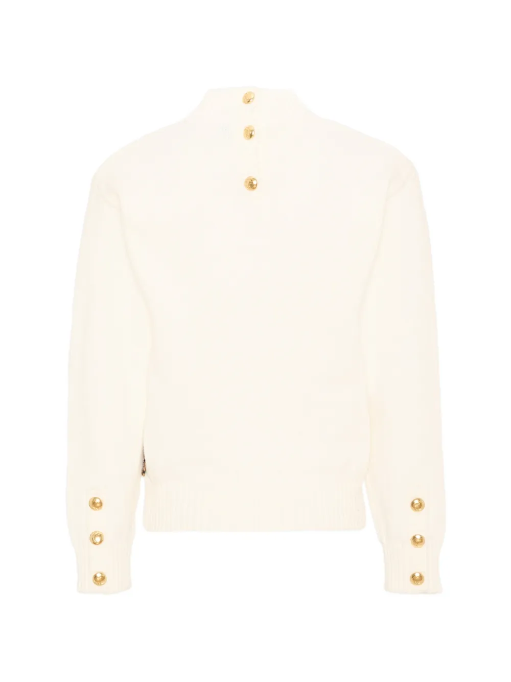 Just Cavalli Kids Dolcevita trui met geborduurd logo en knoopdetail Beige