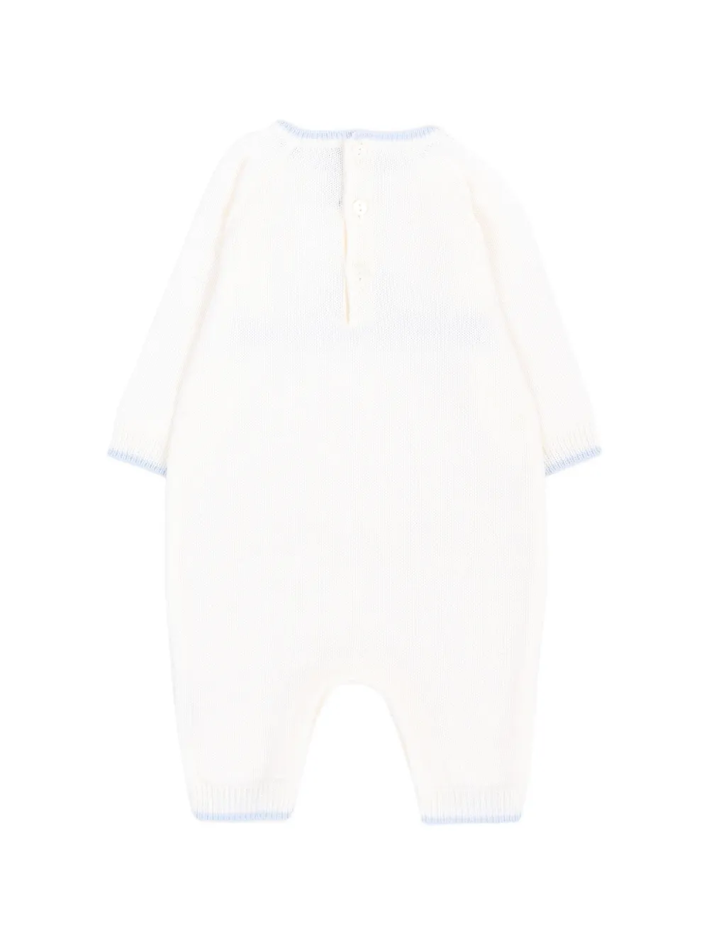 Little Bear Tutina intarsia romper van scheerwol Beige