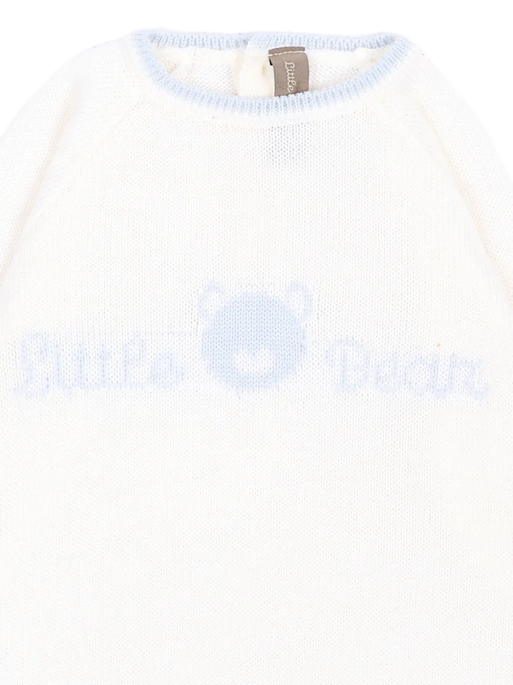Little Bear Tutina intarsia romper van scheerwol Beige