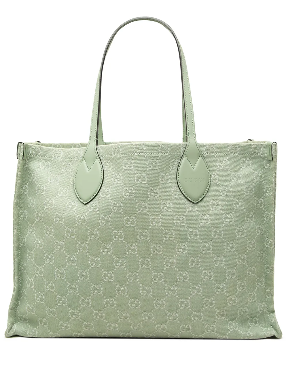 Gucci Pre-Owned 2016-2026 Large GG Denim Ophidia tote bag - Verde