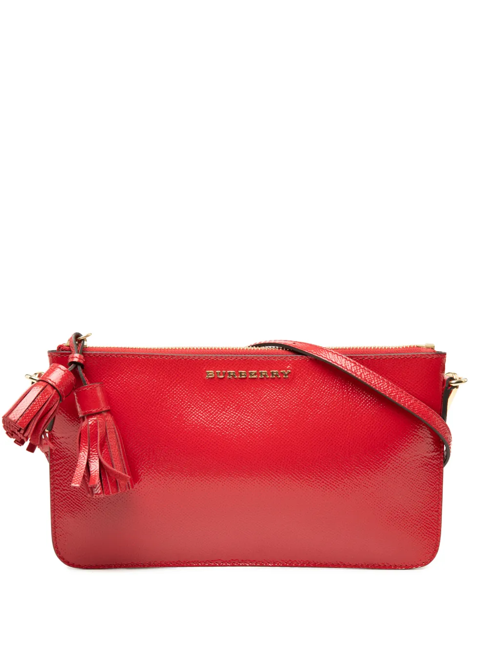 Burberry Pre-Owned 2000-2017 Patent Tassel crossbody bag - Rosso