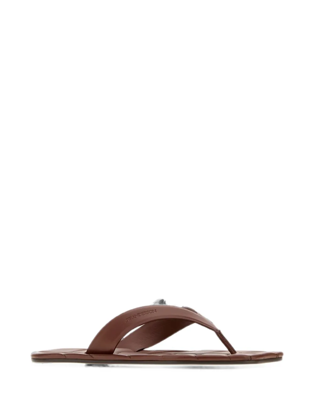 JW Anderson Leaf quilted flip-flops Bruin
