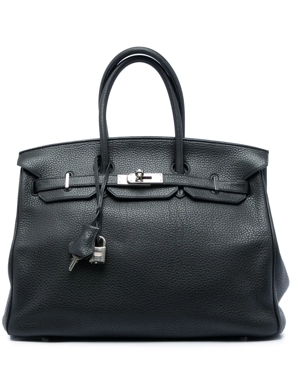 Pre-owned Hermes 2011 Togo Birkin Retourne 35 Handbag In Black