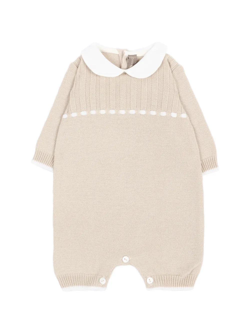 Little Bear peter pan collar knitted romper - Toni neutri