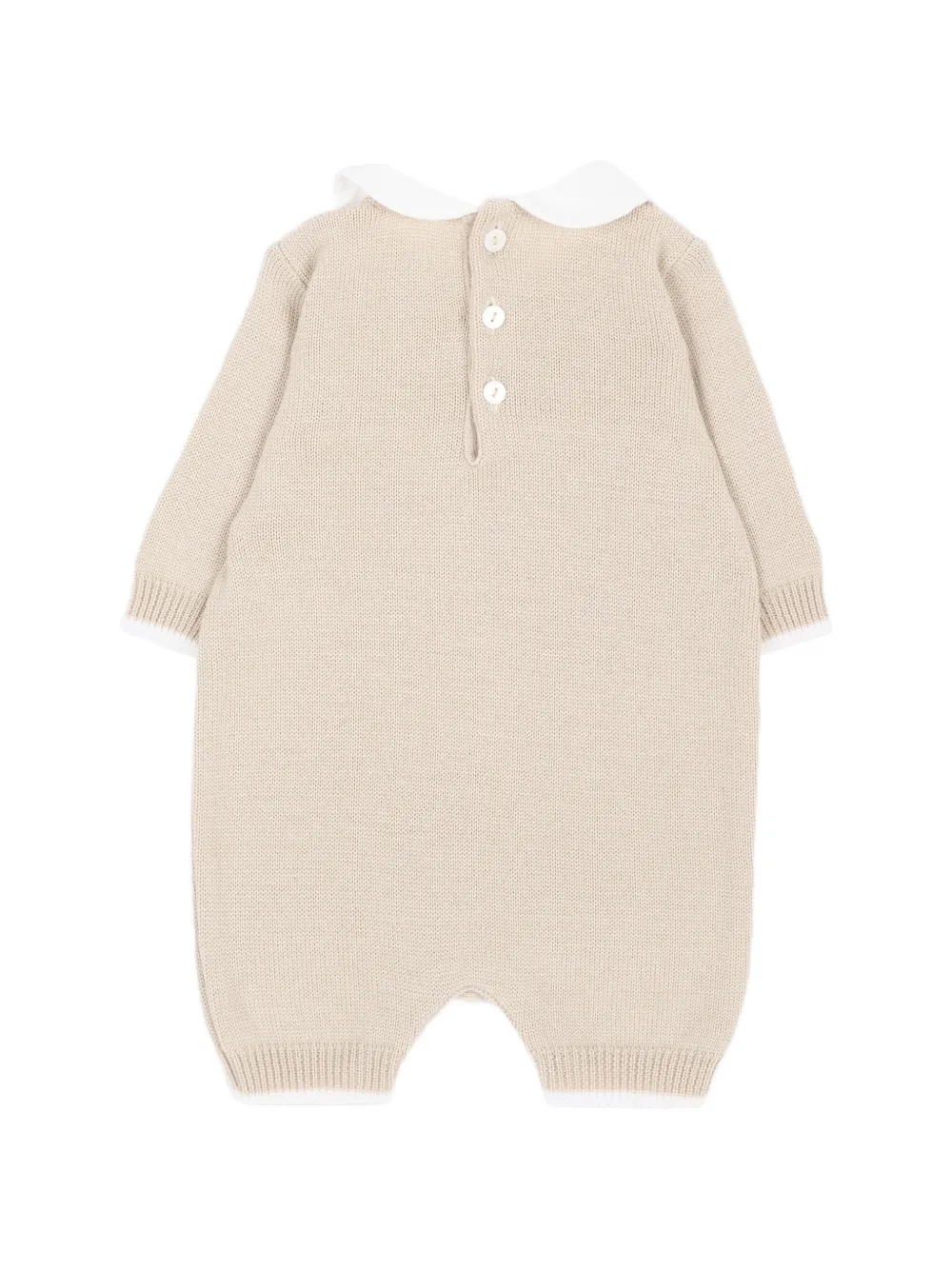 Little Bear Romper met Peter Pan kraag Beige