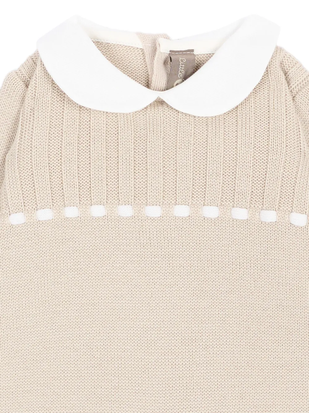 Little Bear Romper met Peter Pan kraag Beige