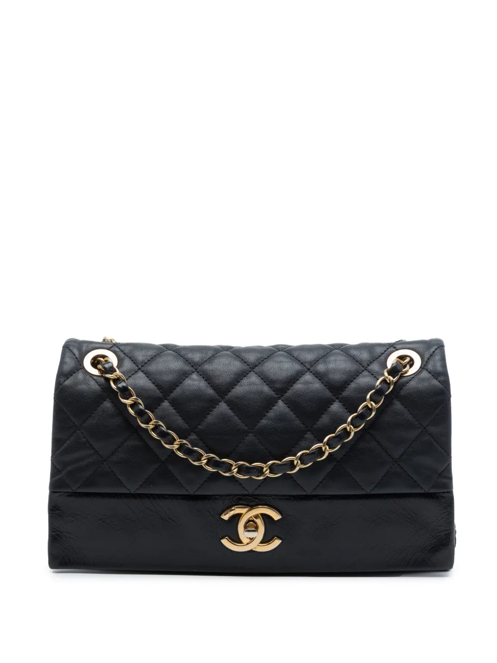 CHANEL Pre-Owned 2014-2015 Medium Quilted Calfskin Soft Elegance Flap shoulder bag - Nero