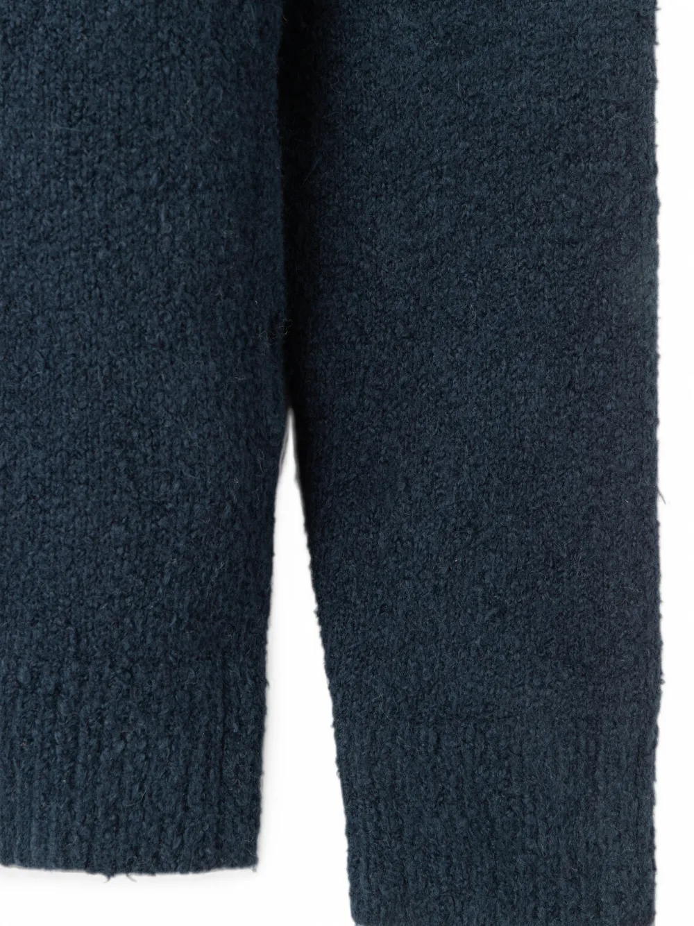 Roberto Collina Trui met geribbelde afwerking Blauw