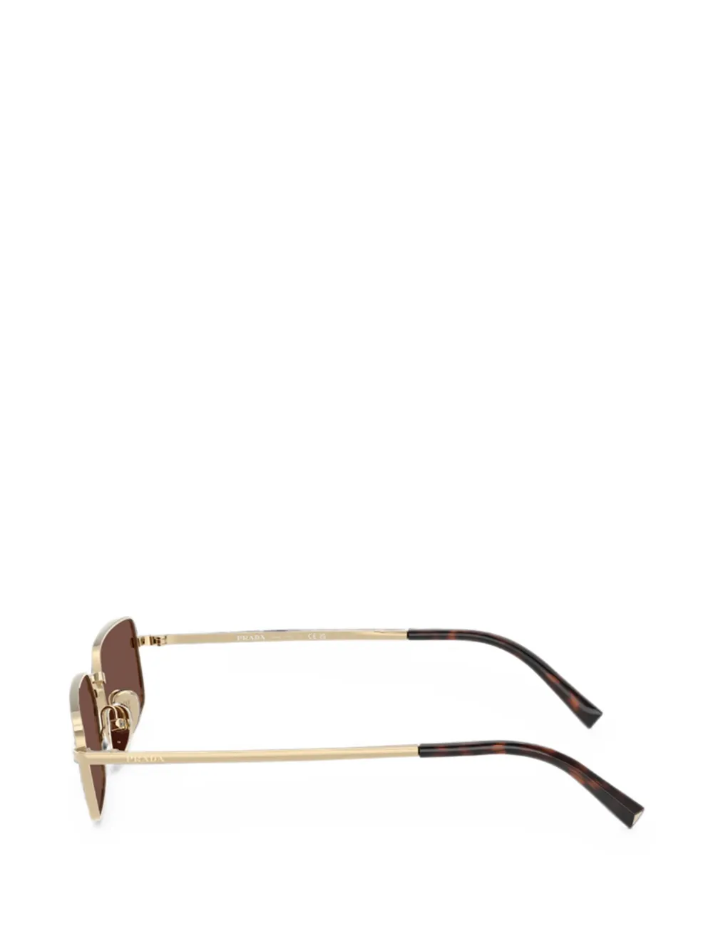 Prada Eyewear Zonnebril met geometrisch montuur Goud