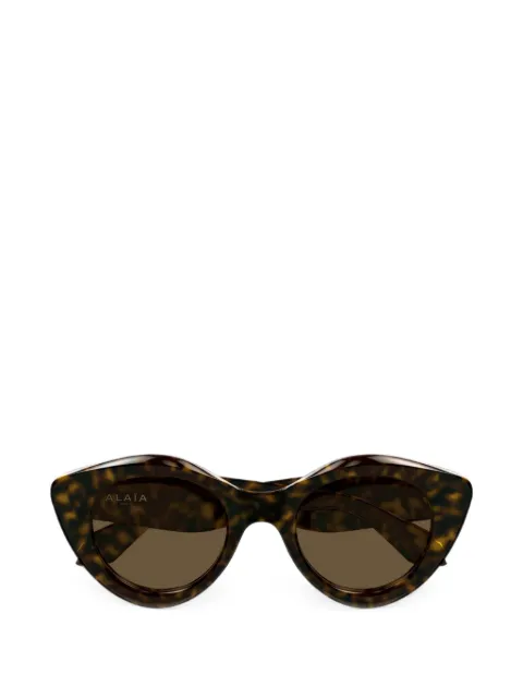 azzedine alaïa tortoiseshell-effect cat-eye sunglasses