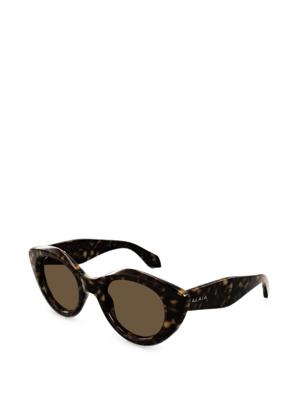 azzedine alaïa Zonnebril met cat-eye montuur Bruin