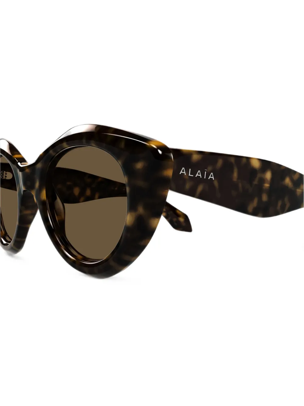 azzedine alaïa Zonnebril met cat-eye montuur Bruin