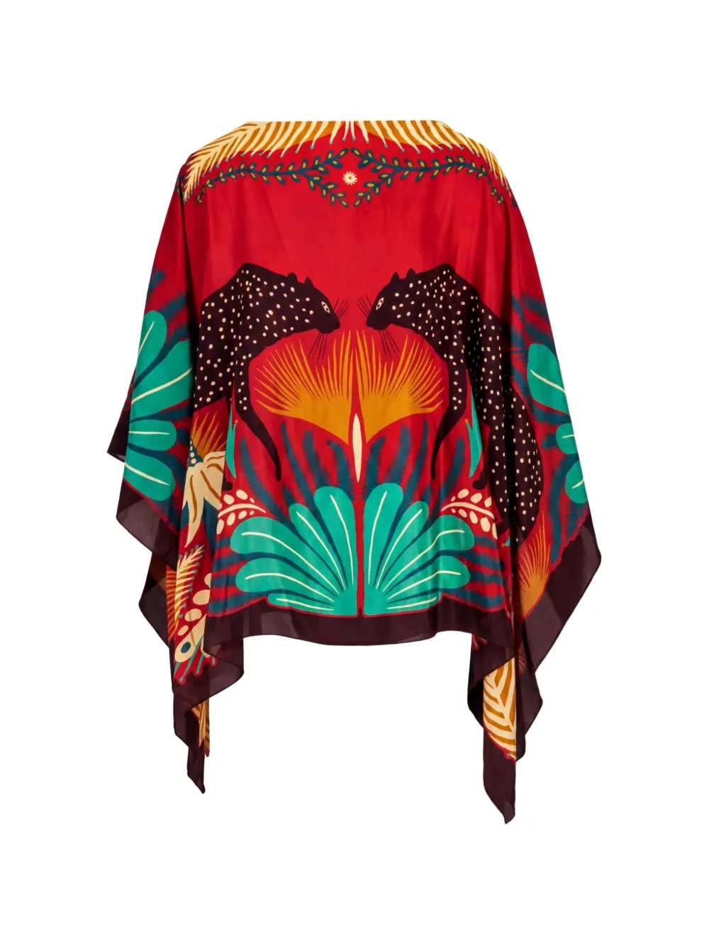 ETRO graphic-print silk blouse Rood