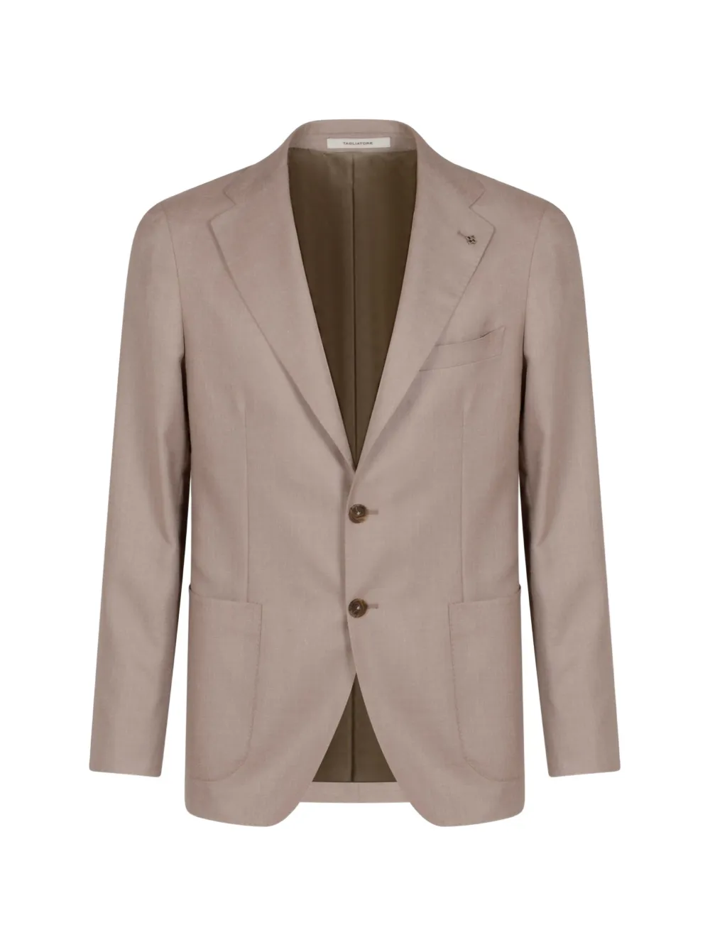 Tagliatore single-breasted logo-pin jacket - Nude