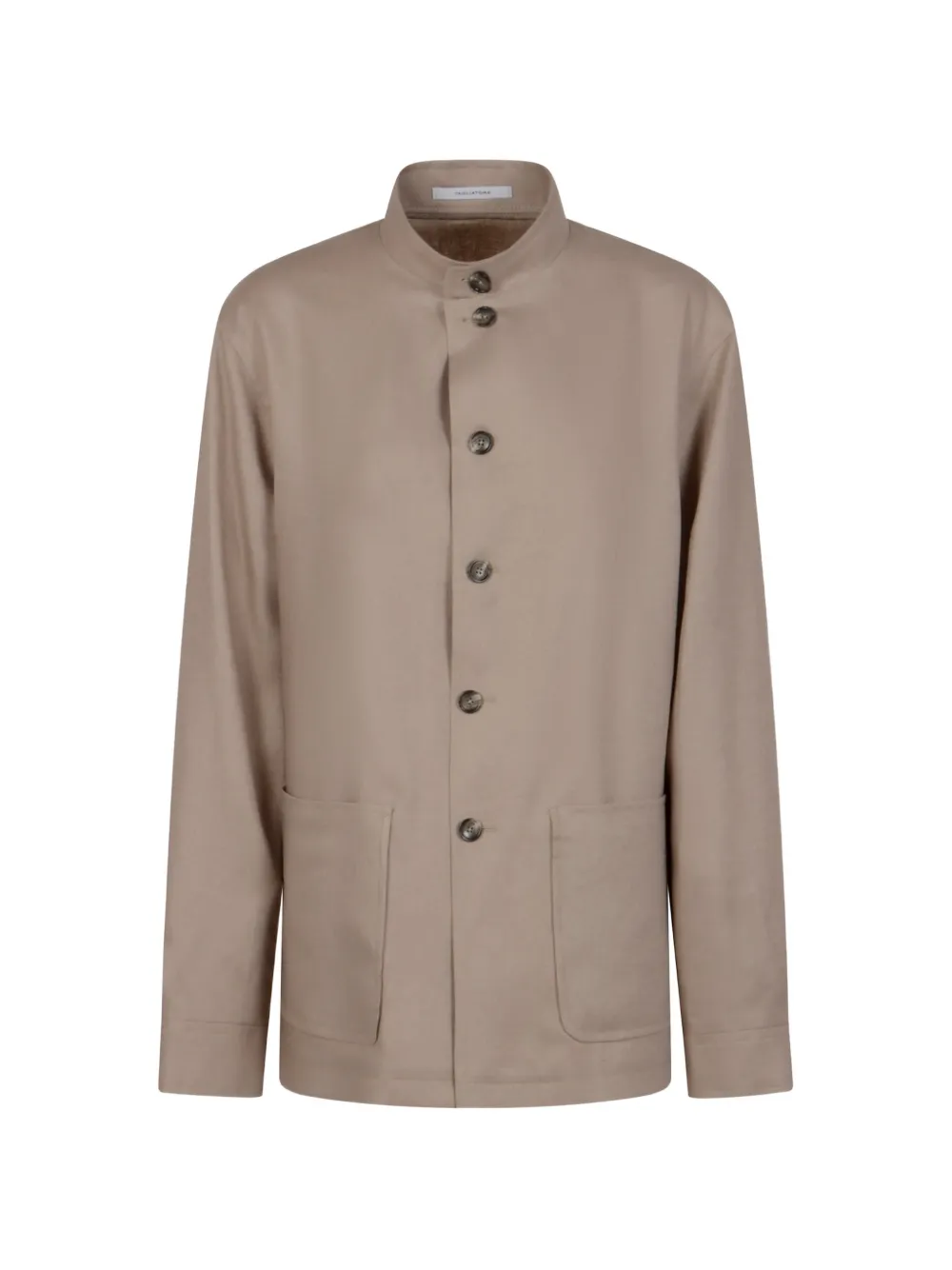 Tagliatore mandarin-collar linen jacket - Toni neutri