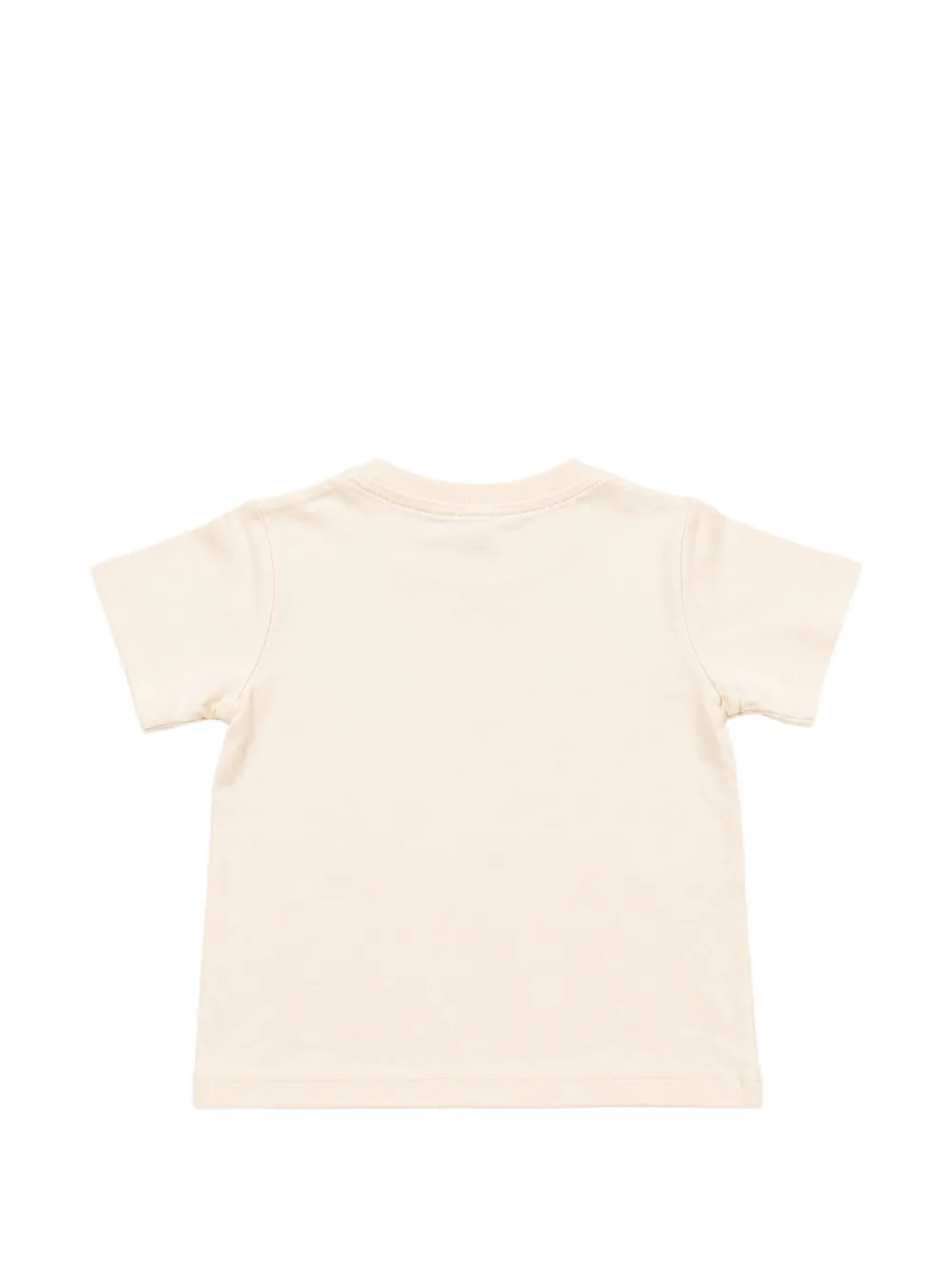Stella McCartney Kids T-shirt met paardenprint en logodetail Beige