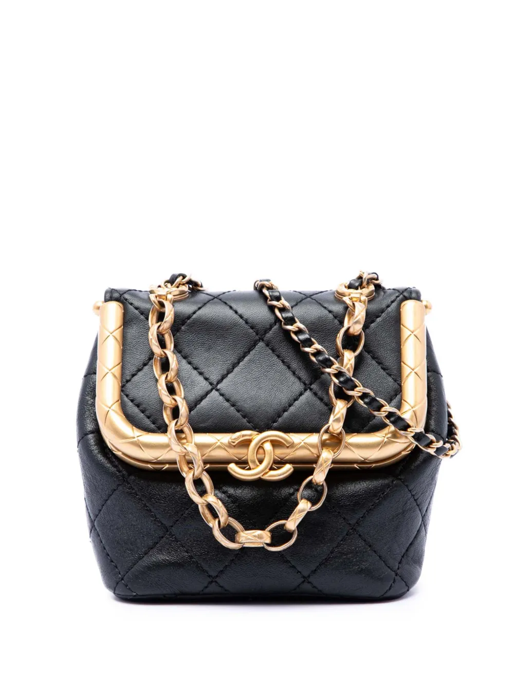 CHANEL Pre-Owned 2020 Micro Quilted Lambskin My Crush Bag satchel - Nero