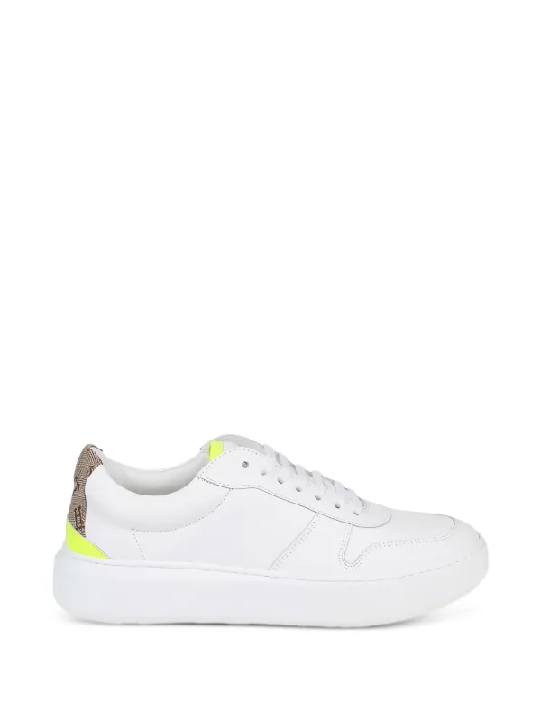Herno Monogram-detail Lace-up Sneakers in White