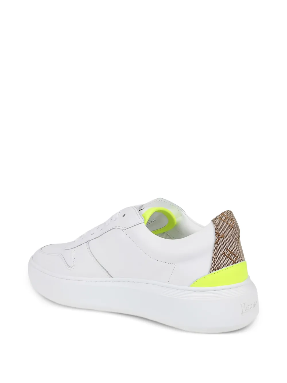Herno Monogram-detail Lace-up Sneakers in White, view 3