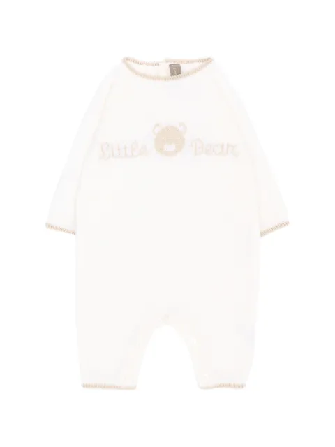 Little Bear logo-intarsia knitted babywear