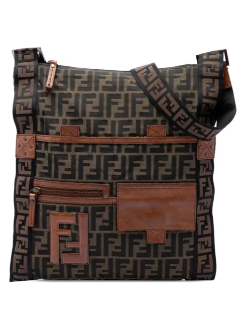 Fendi Pre-Owned 2000-2010 Zucca Canvas FF Flat Messenger Bag crossbody bag