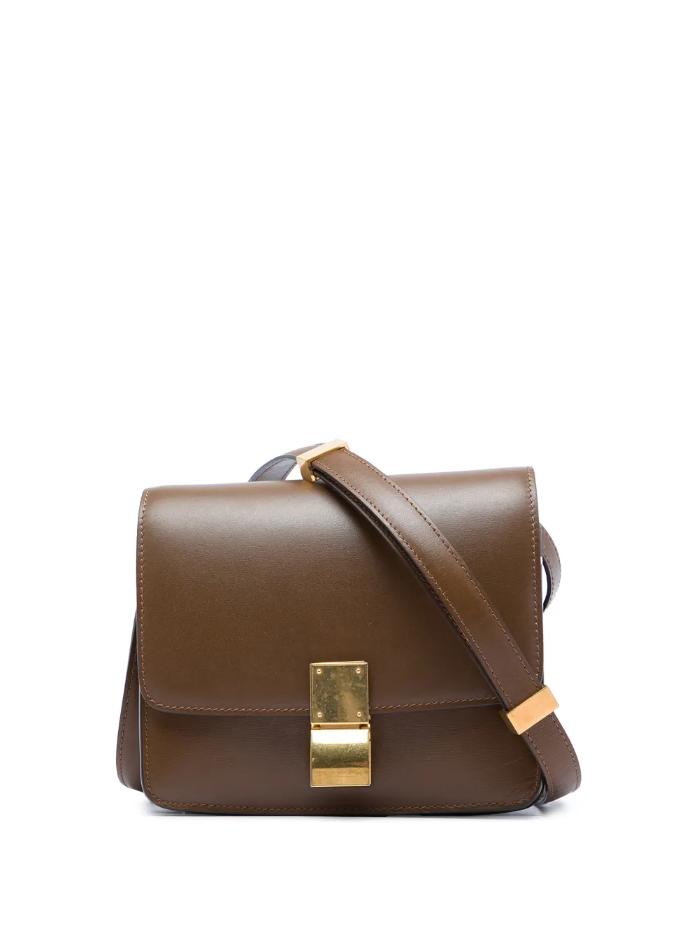 Celine Pre-Owned 2019 Teen Calfskin Classic Box crossbody bag - Braun