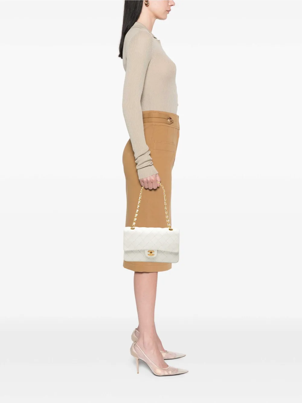 CHANEL Pre-Owned 1984-1986 Medium Classic Lambskin Double Flap