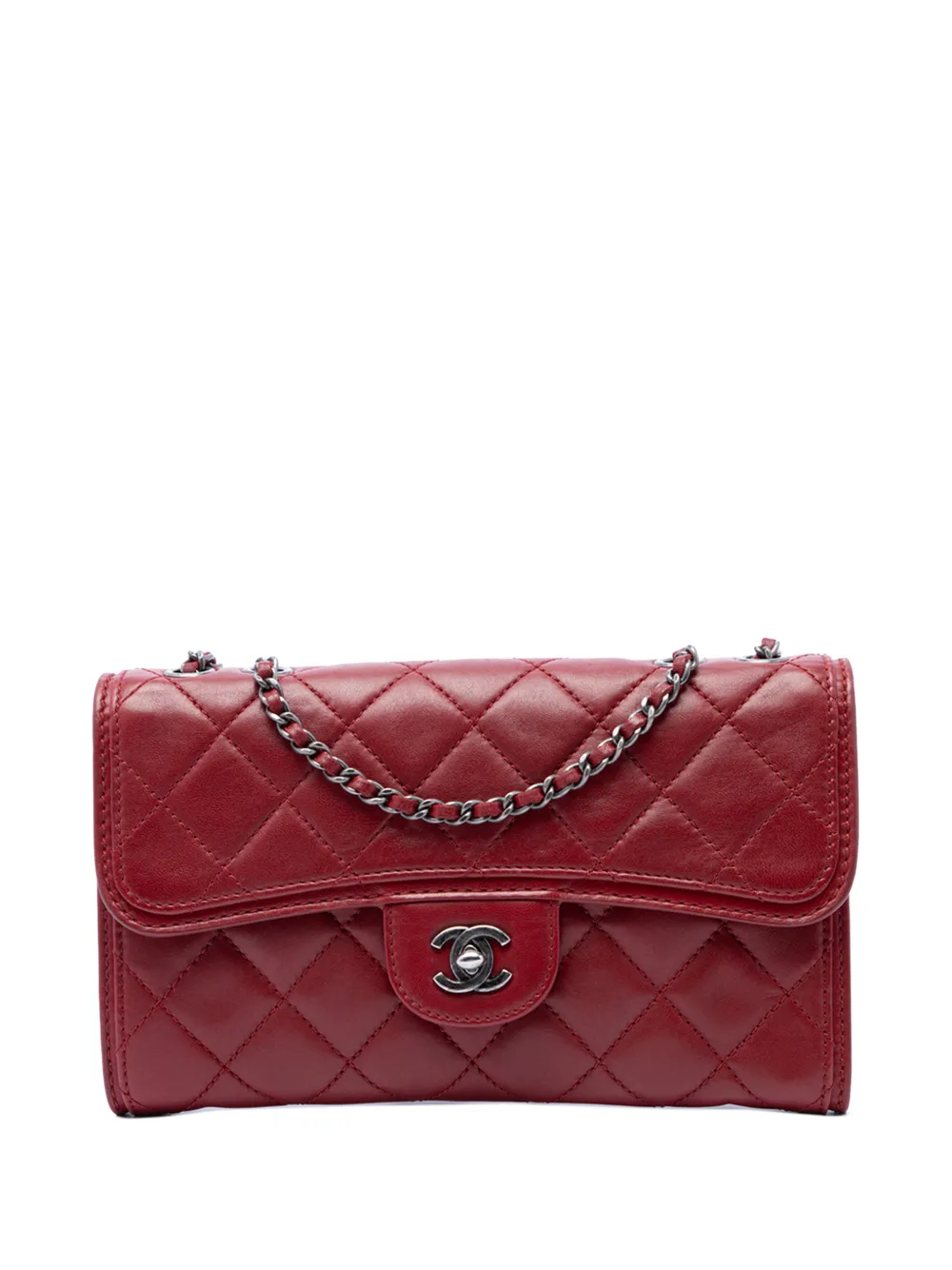CHANEL Pre-Owned 2013-2014 Small Quilted Lambskin Citizen Zip Flap crossbody bag - Rosso