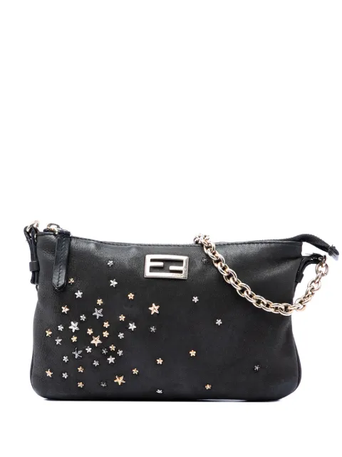 Fendi Pre-Owned Star Studded 迷你皮质斜挎包(2000-2010年典藏款)