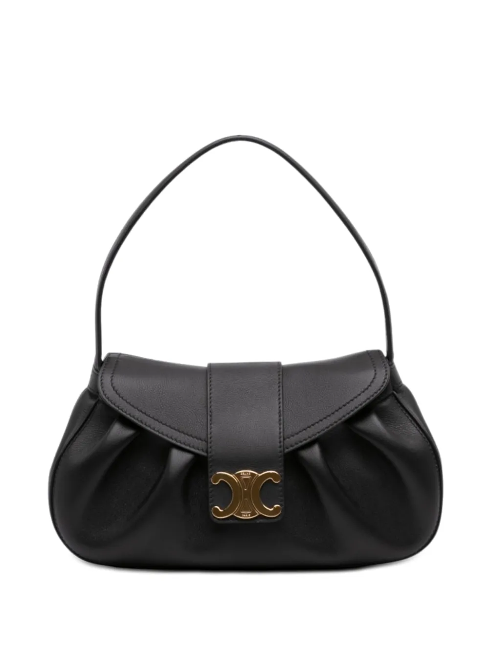 Celine Pre-Owned 2023 Medium Calfskin Triomphe Polly shoulder bag - Schwarz